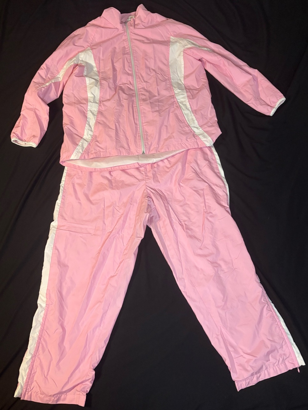 Just My Size Pink and White Woman’s Tracksuit